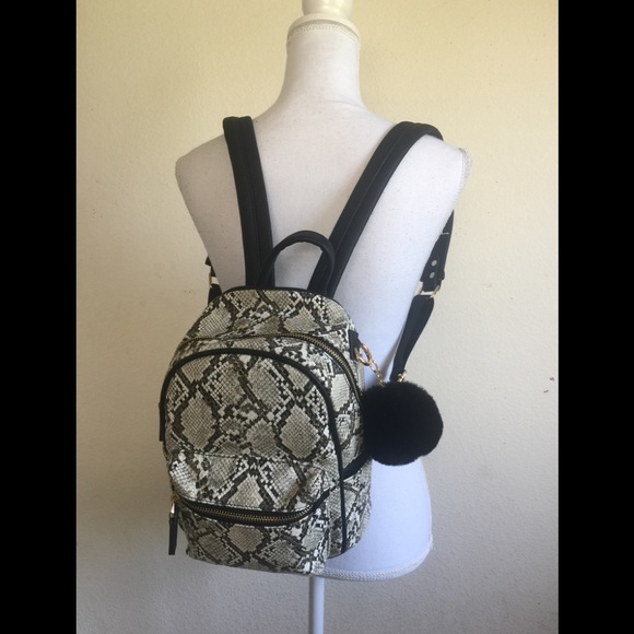 snake print mini backpack